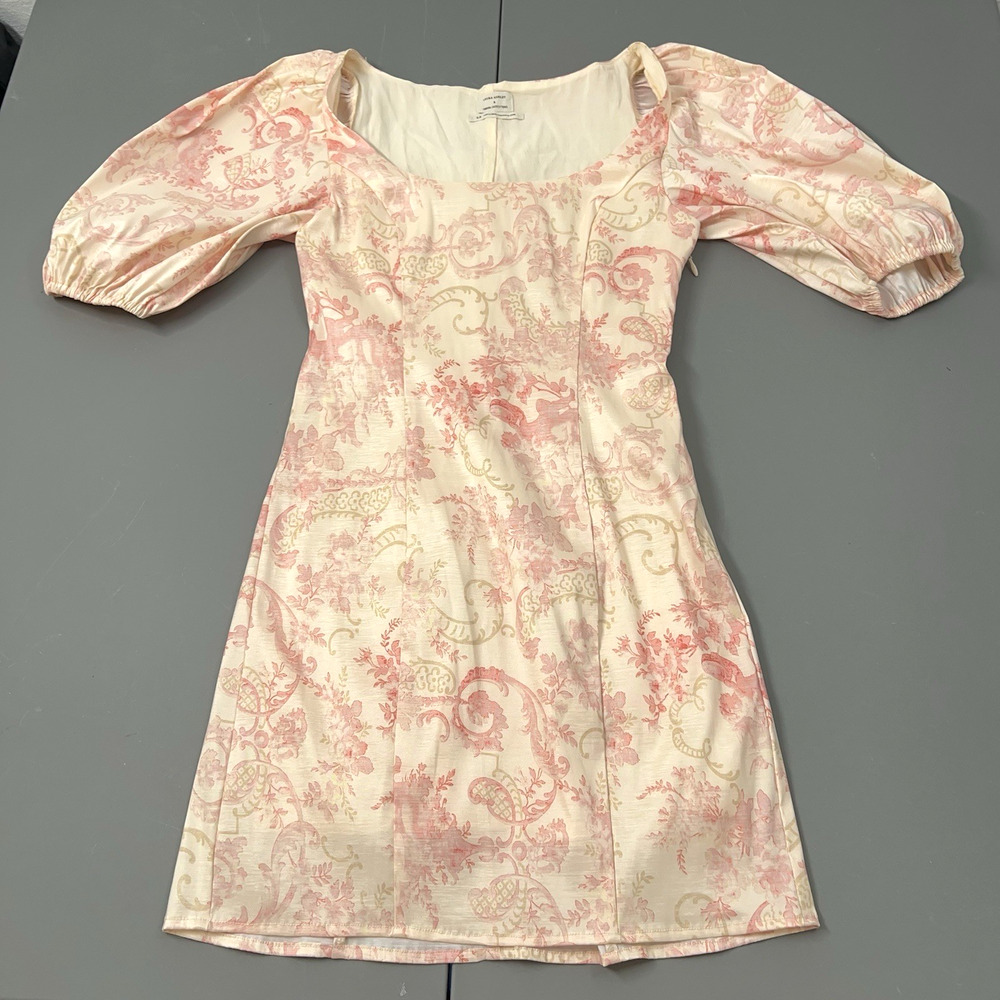 Urban Outfitters x Laura Ashley Mel Dress Women's XS Pink Paisley Puff Sleeve - Picture 3 of 12